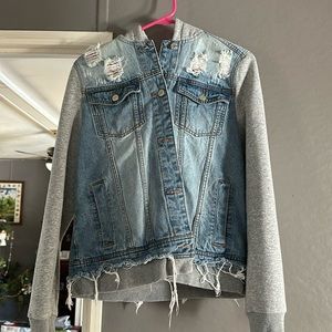 Women’s Jean Jacket Hoodie Size Small